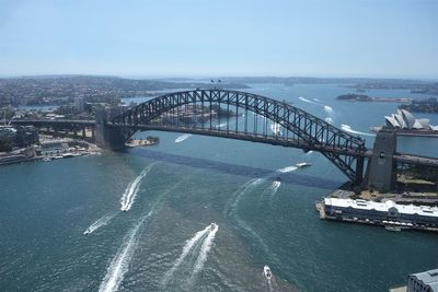 View of bridge over sea