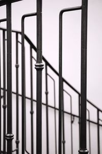 Close-up of railing on steps