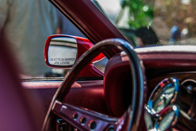 Interior of car