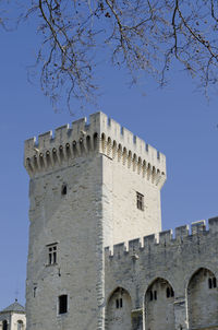 Low angle view of historic building against sky