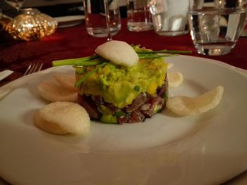 Close-up of food in plate
