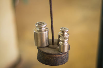 Close-up of beer glass
