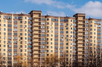 Low angle view of buildings in city