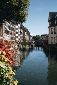 Canal amidst buildings in city