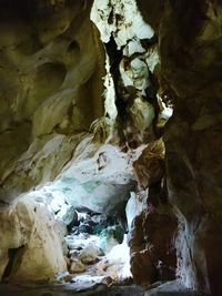 Rock formations in cave