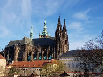 Low angle view of traditional building against sky