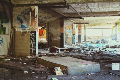 Interior of abandoned building