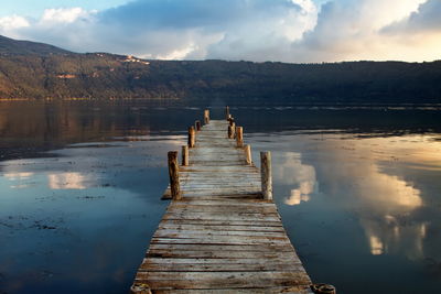 Pier on lake