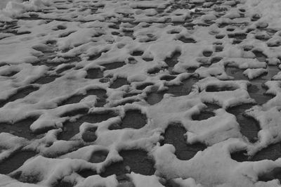 Full frame shot of snow covered landscape