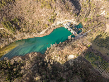 High angle view of sea