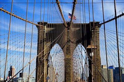 Brooklyn bridge against sky