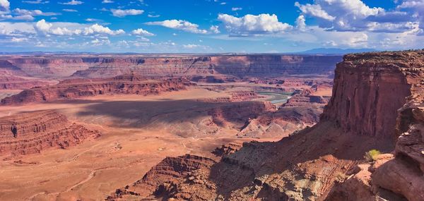 Aerial view of dramatic landscape