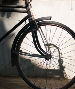 Close-up of bicycle wheel