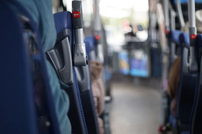 View of train in bus