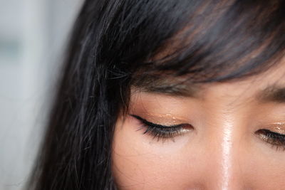 Close-up portrait of woman