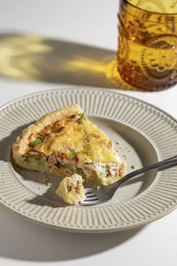 Close-up of food in plate on table