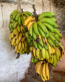 High angle view of fruits for sale