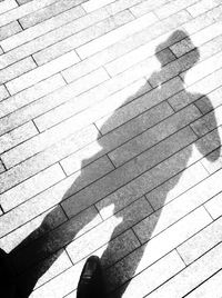 Shadow of person on wall