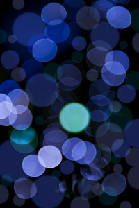 Defocused image of illuminated lights