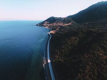 Aerial view of coastline