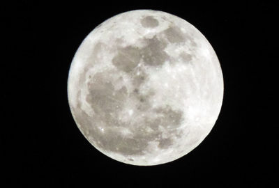 Low angle view of full moon at night