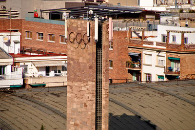 High angle view of residential building