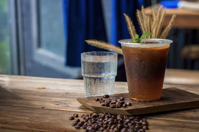 Close-up of drink on table