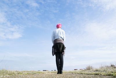 Man standing against sky