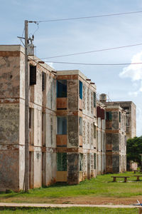 A run down apartment building in trinidad, cuba.