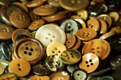 Full frame shot of buttons