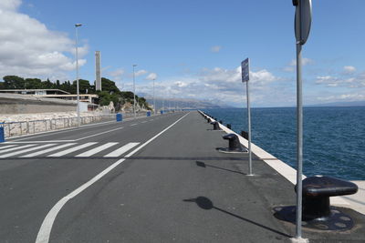 Seaport street by sea against sky split croatia