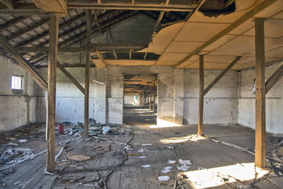 Interior of abandoned building