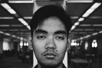 Close-up portrait of young man