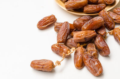 Close-up of food on white background