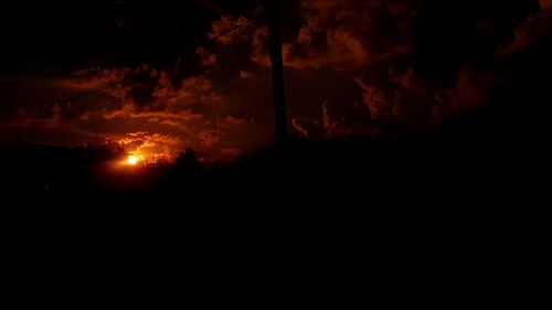 Low angle view of sky at night