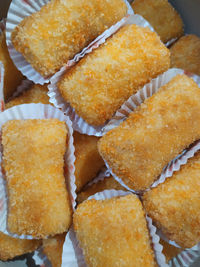 High angle view of cake on table