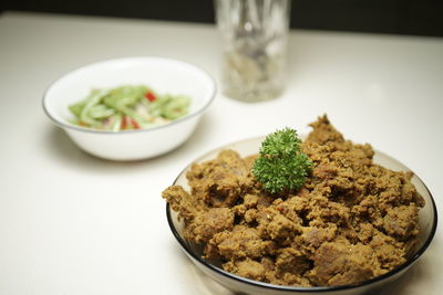 A homemade beef rendang