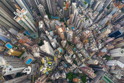 Aerial view of buildings in city