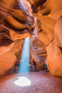 Low angle view of rock formation