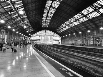 Blurred motion of railroad station