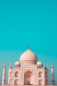 View of taj mahal against blue sky