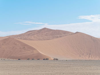 Scenic view of desert against sky