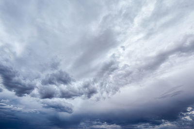 Low angle view of clouds in sky