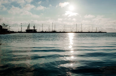 Scenic view of sea against sky