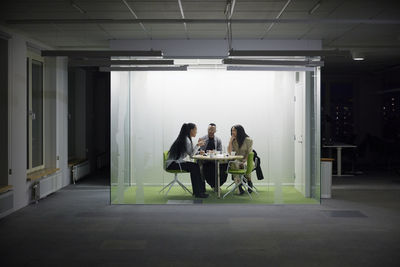 People having meeting in meeting room