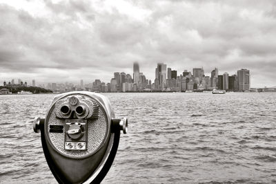 View of manhattan from liberty island 