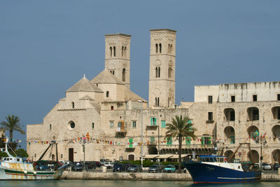 View of building against clear blue sky