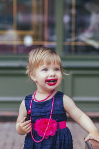 Portrait of cute baby girl