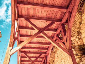 Low angle view of house against sky