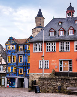 Picturesque german medieval colorful architecture in idstein, hesse, germany